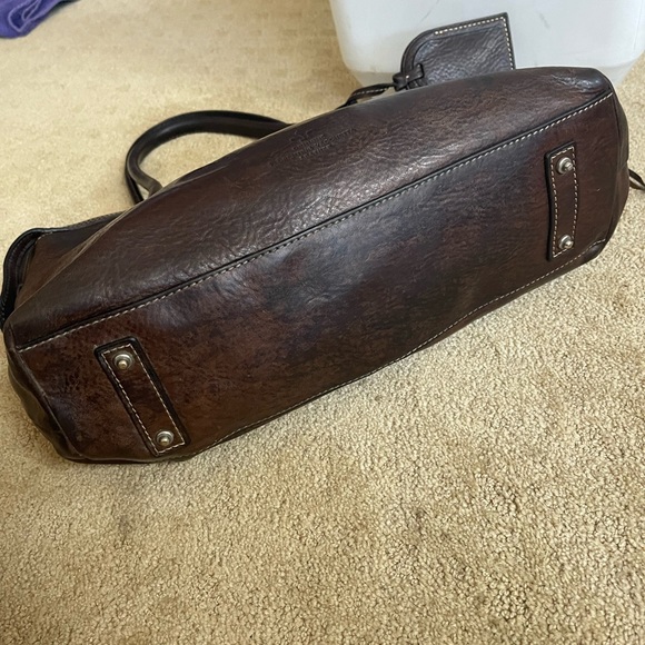 COPY - Dooney & Bourke Genuine Florentine Vacchetta dark brown leather satchel,… - Picture 12 of 12